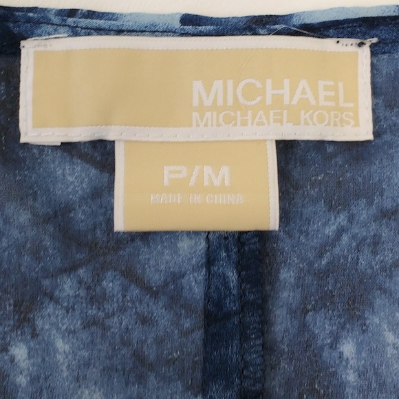 Michael Kors Blue Tank with Knotted Front PM - Picture 4 of 6